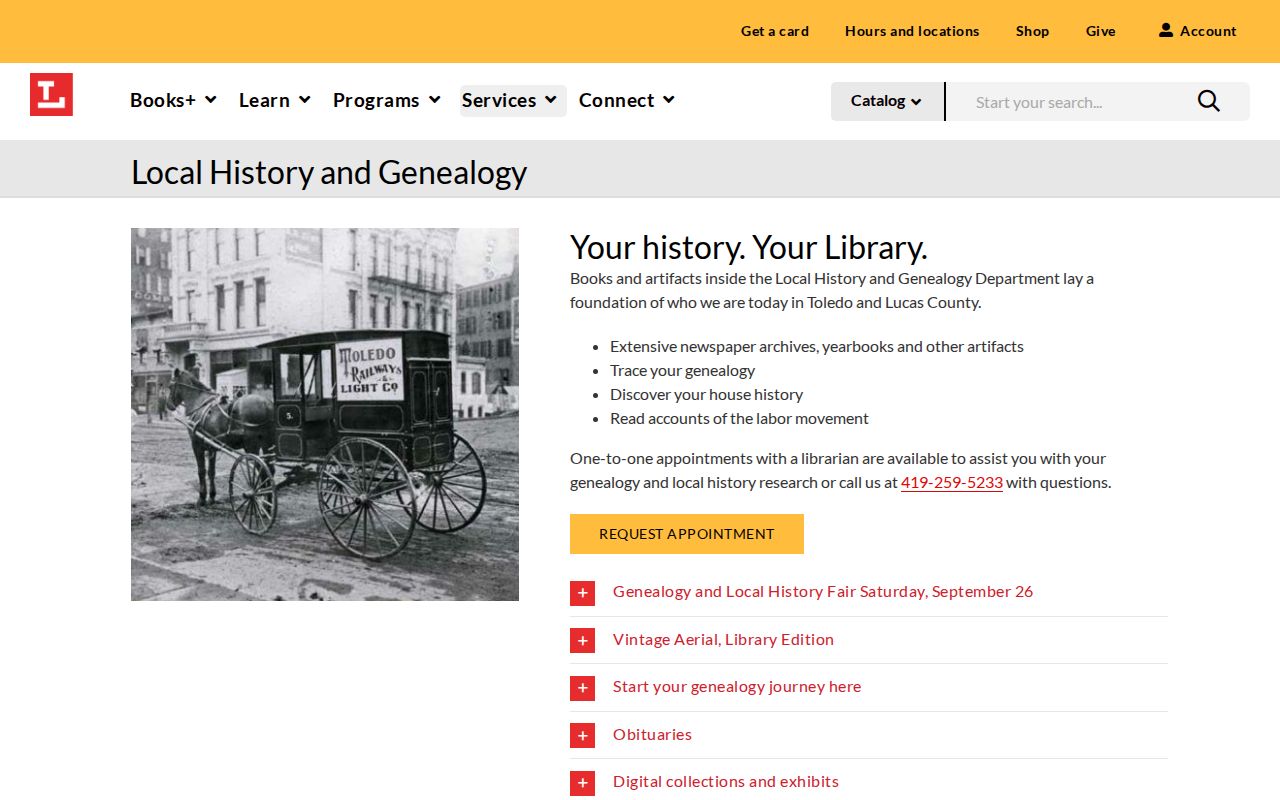 Toledo residents directory local history library resources
